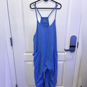 Free People Movement baby blue romper size small bohemian Athleisure